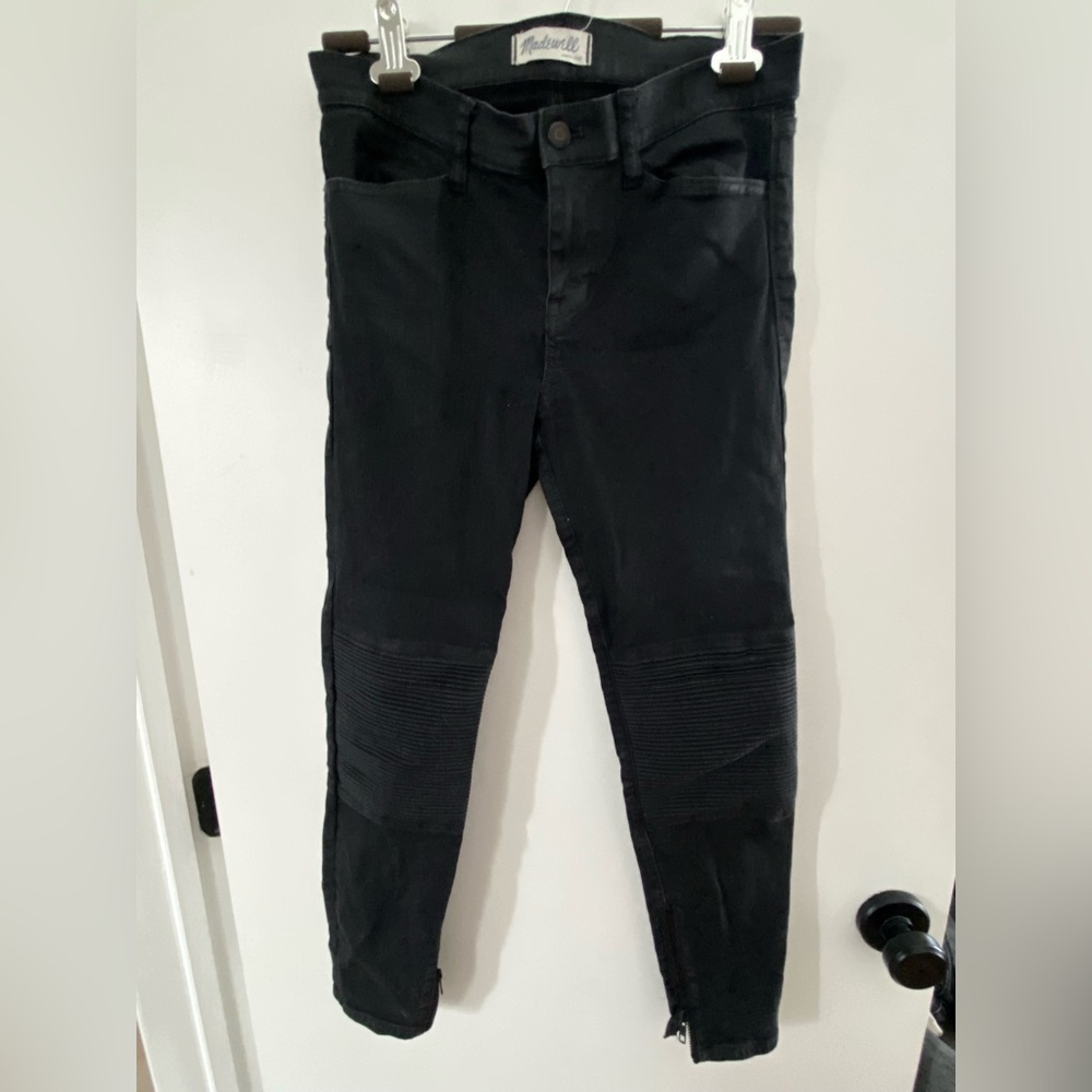 Madewell Black Skinny Moto Jeans
